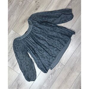 Piazza Roma Italian Silk Blend Sheer Blouse